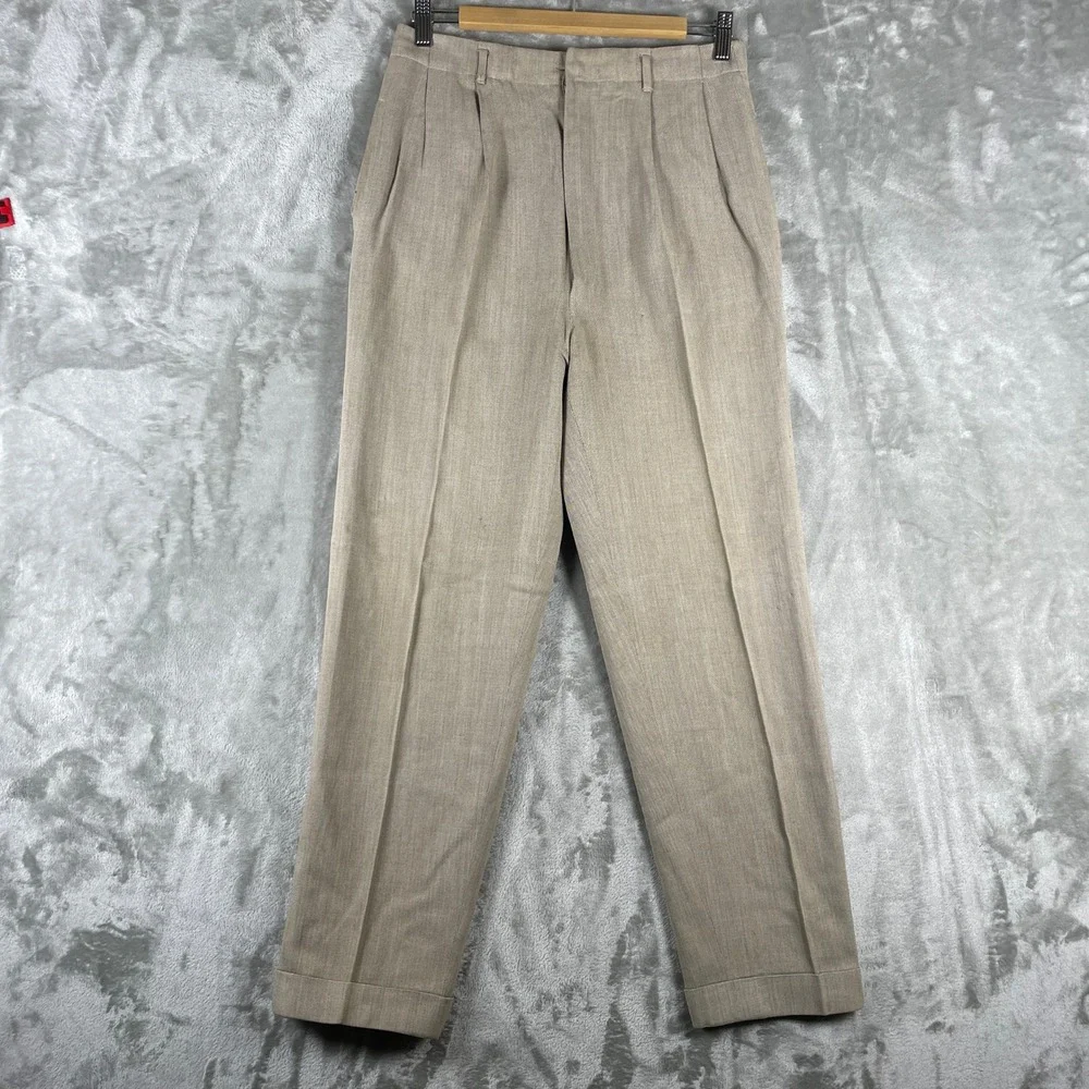 Vintage 1950s Drop Loop Rayon Gabardine Slacks Pants Mens 29x29 Rockabilly 50s